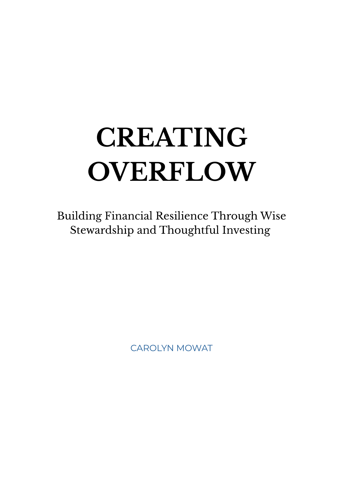 Creating Overflow™ book cover