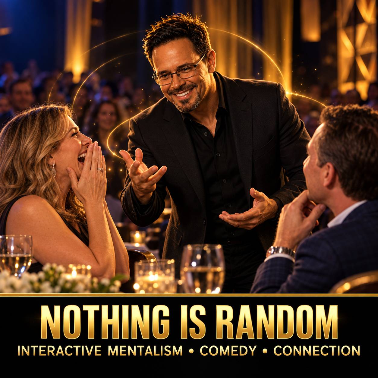 Nothing Is Random interactive mentalism, comedy and audience connection with Elijah Edwards