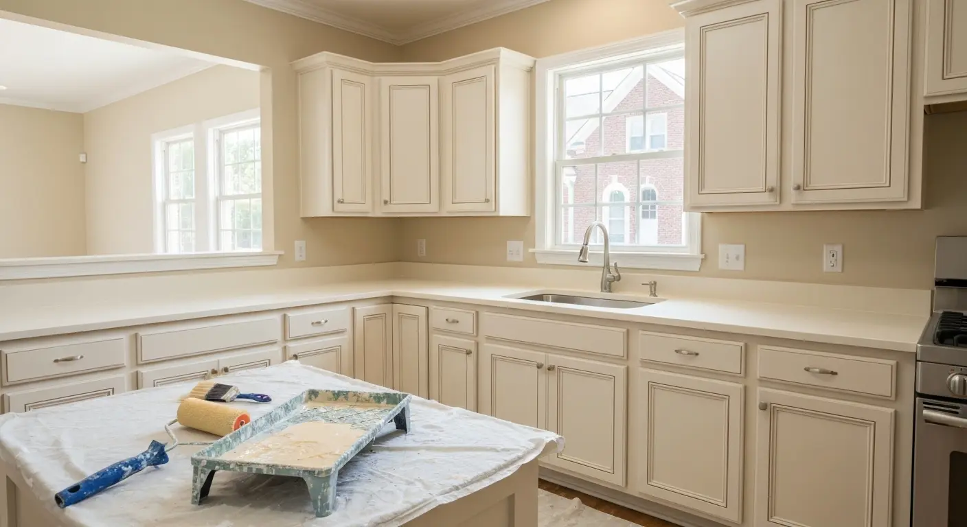 Kitchen painting project in Greenville
