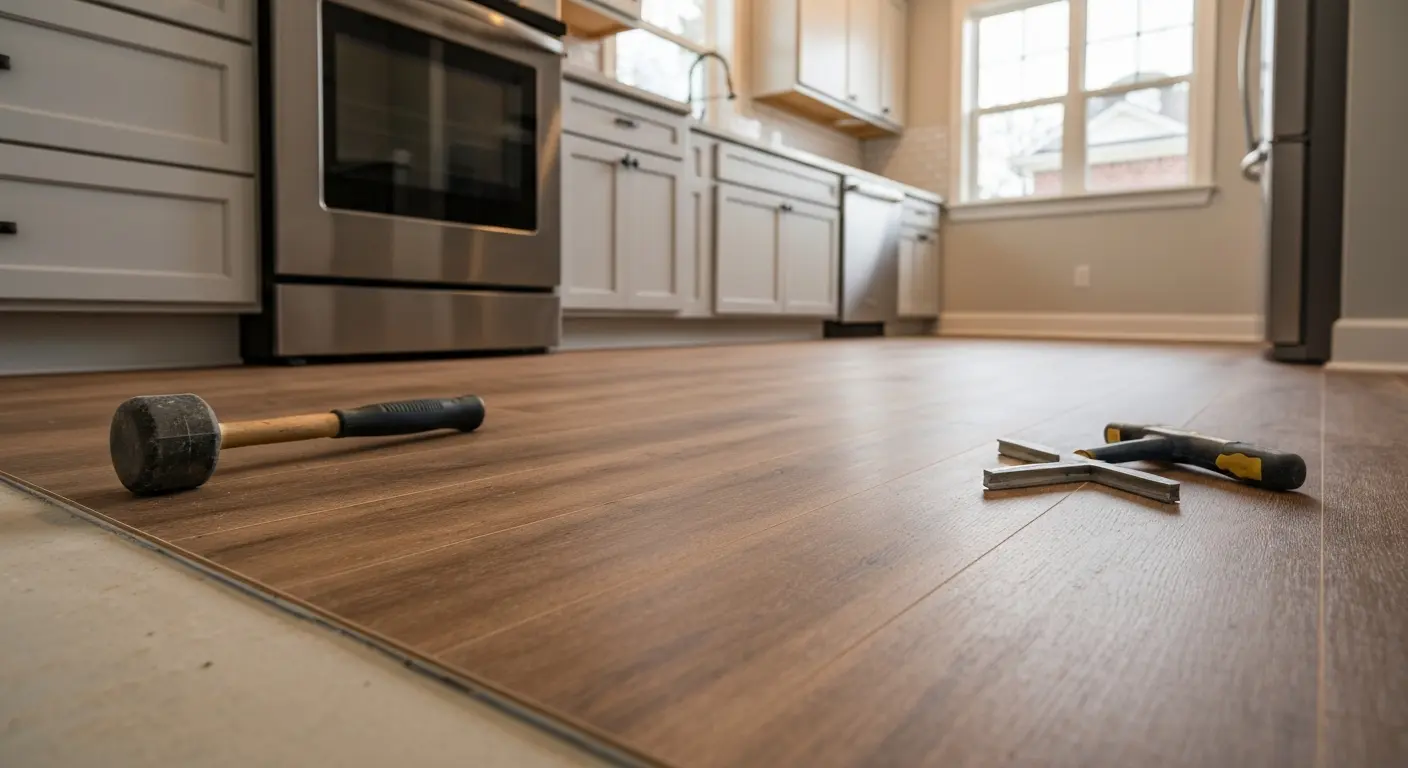 Luxury vinyl plank flooring installation in Anderson