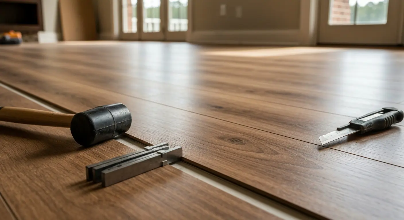 Luxury vinyl plank flooring installation