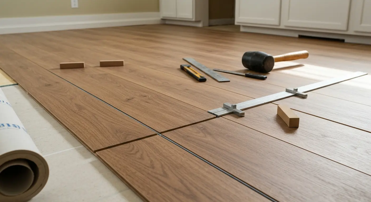 Luxury vinyl plank installation