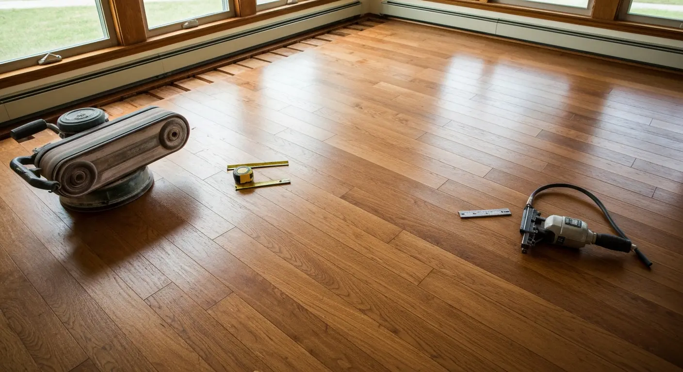 Hardwood floor installation in Anderson