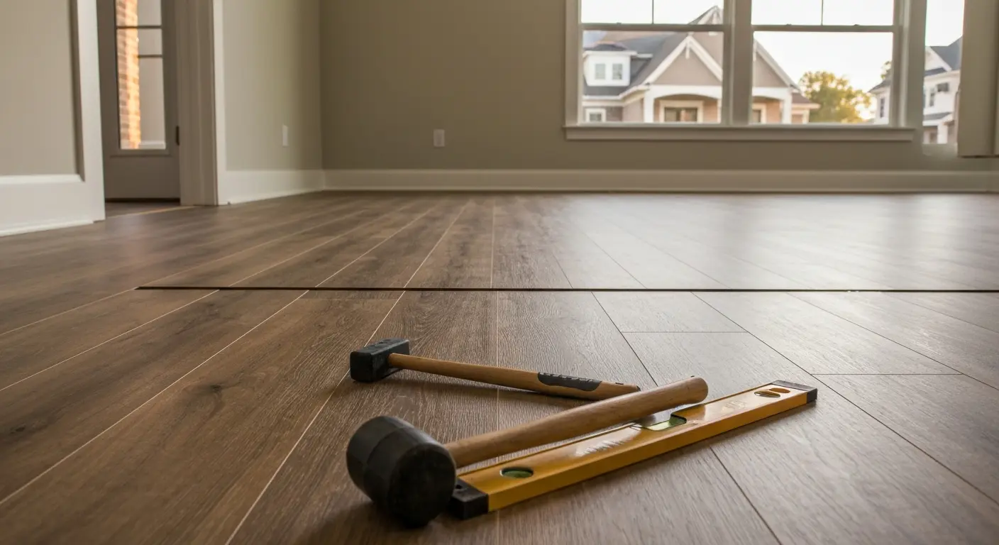Luxury vinyl plank flooring installation