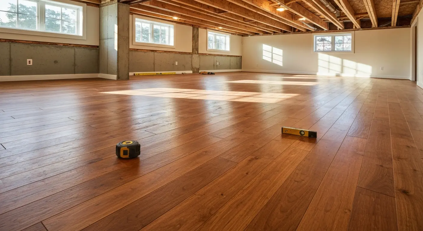 Engineered hardwood floor installation