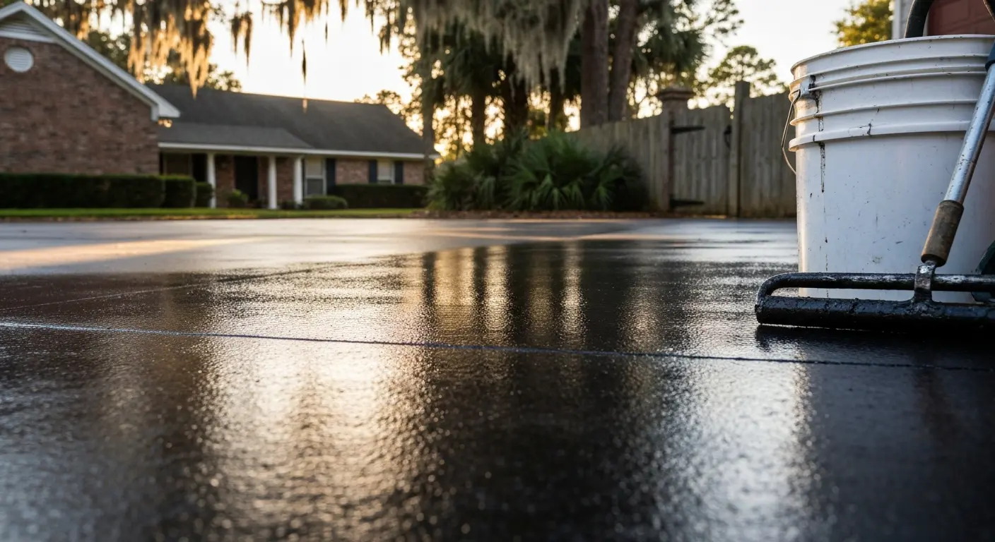 Sealed concrete surface