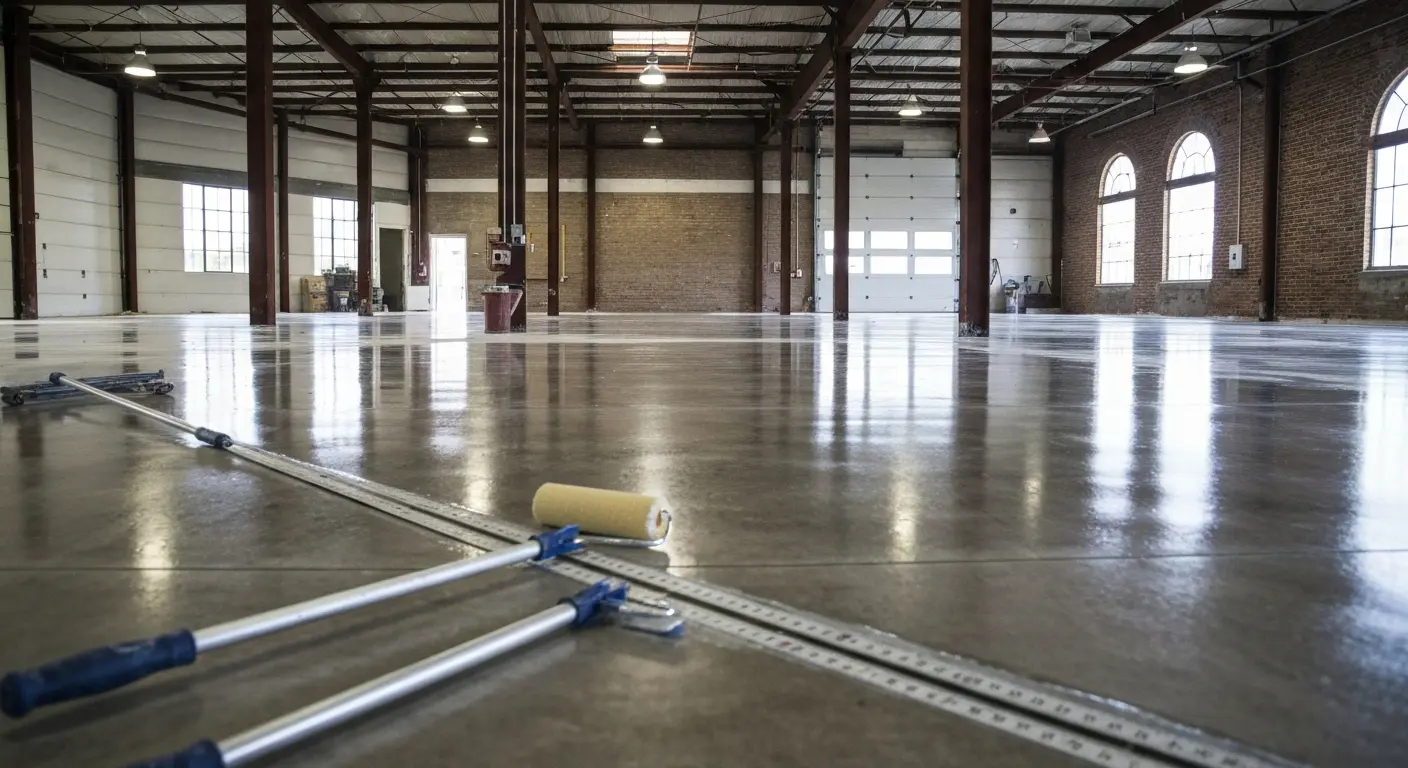 Commercial warehouse floor coating