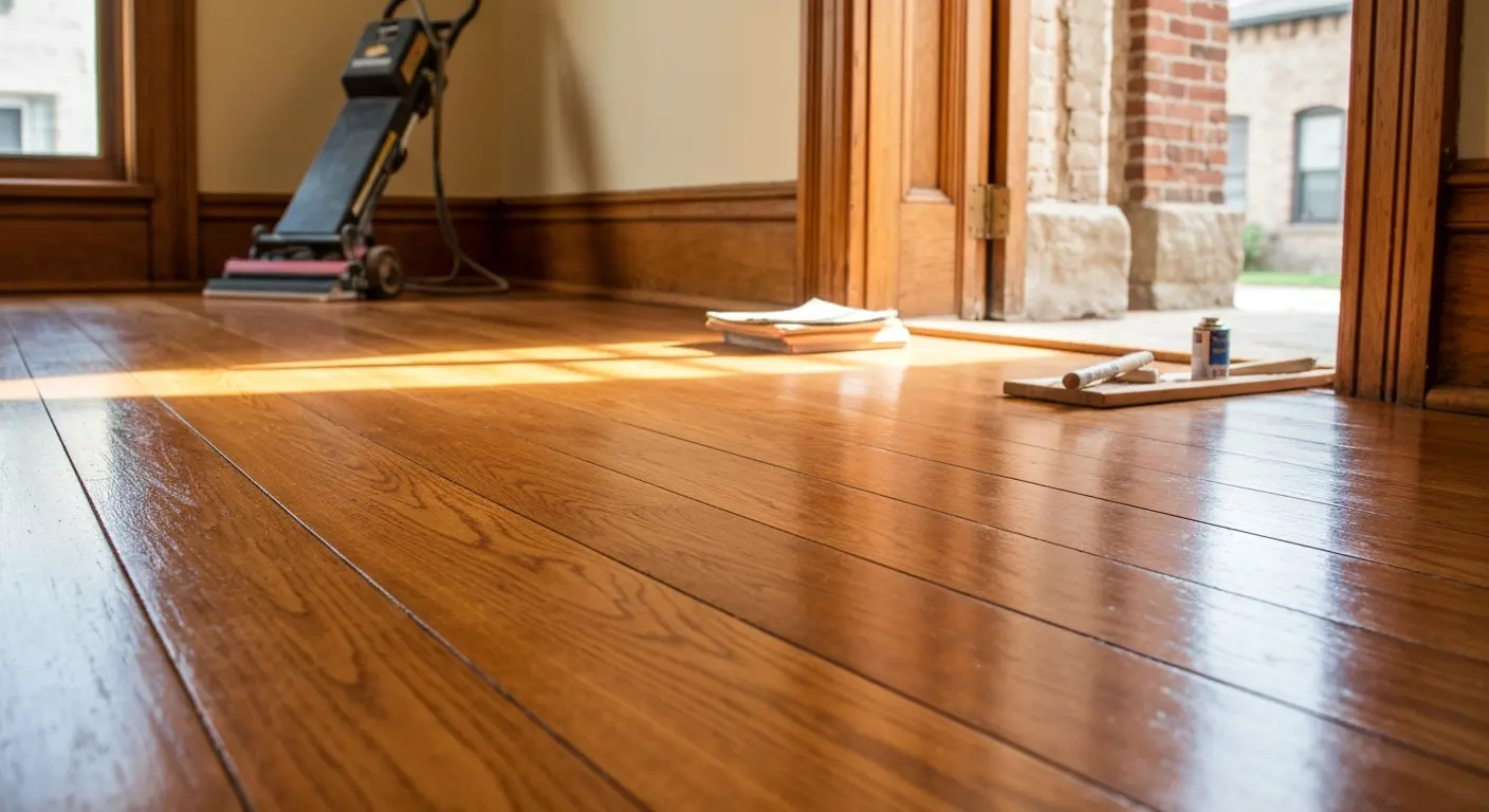 Hardwood refinishing project