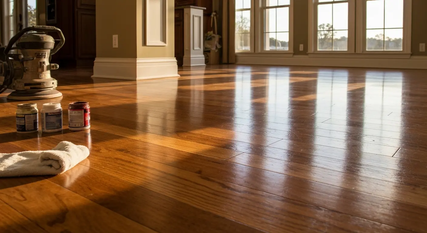 Hardwood floor refinishing in Greenville