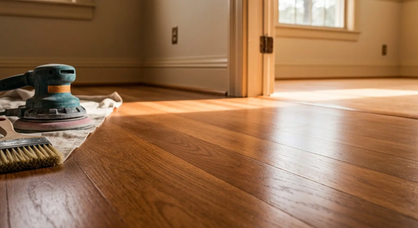 Hardwood refinishing project