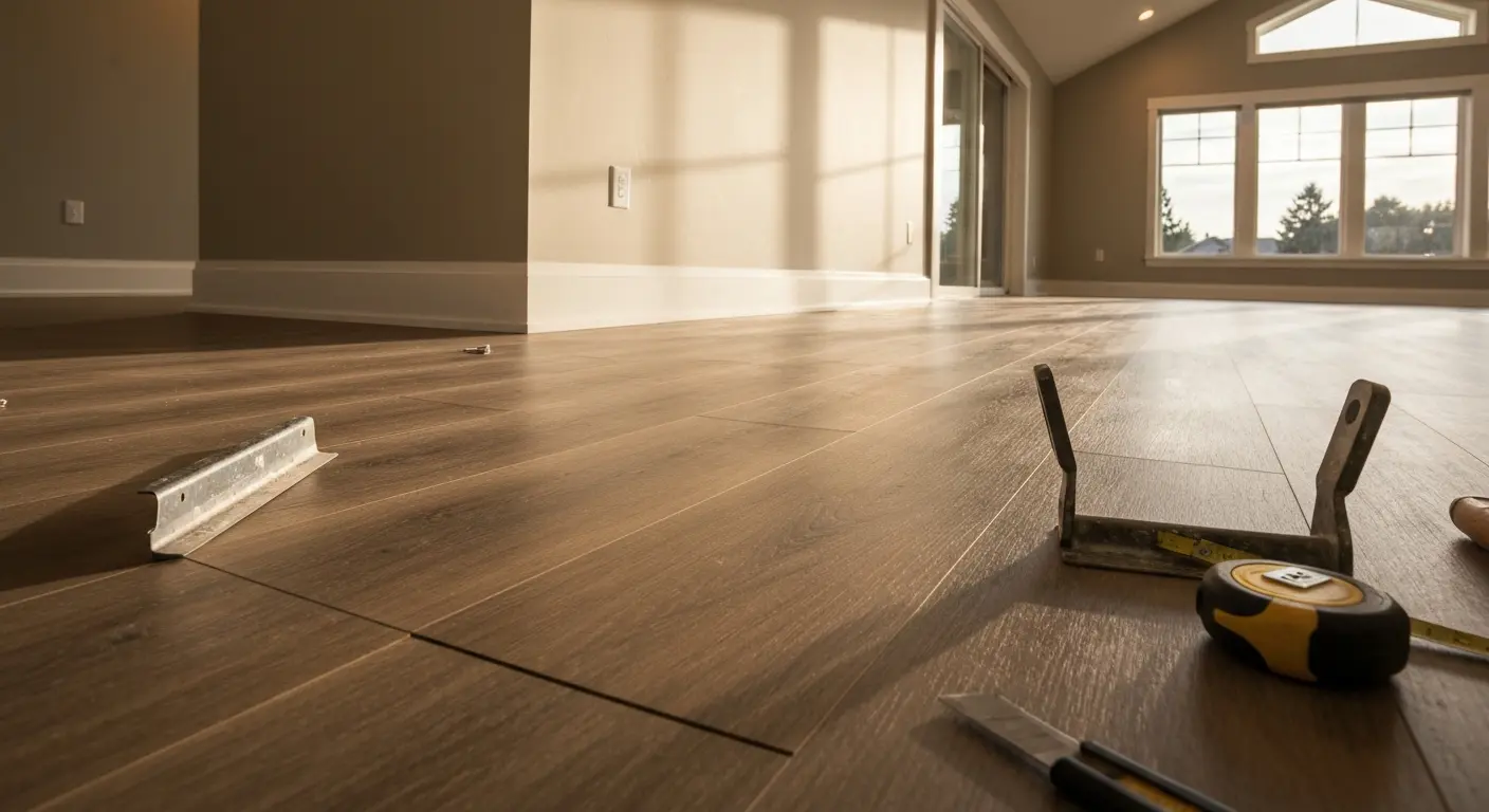 Luxury vinyl plank installation