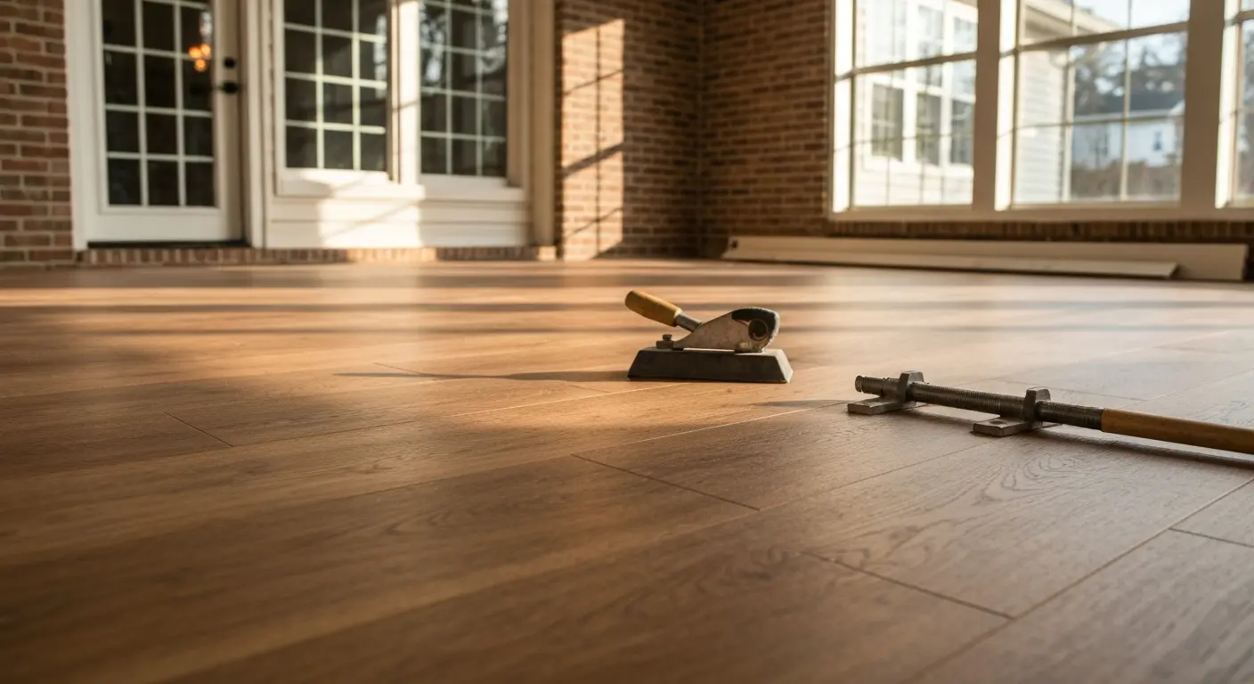 Luxury vinyl plank flooring installation