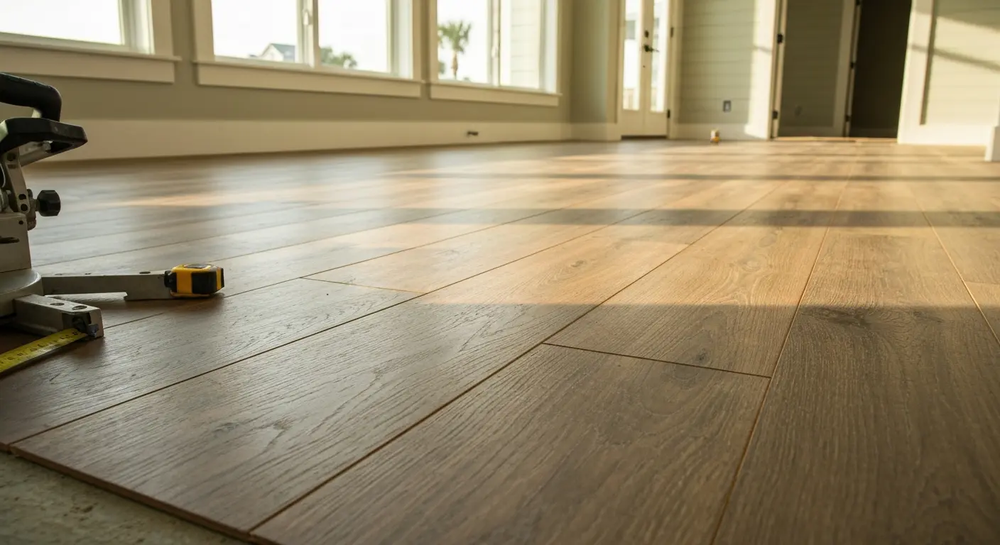 Luxury vinyl plank flooring installation