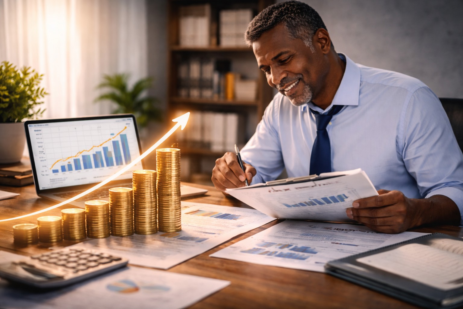 smiling business owner smiling business owner