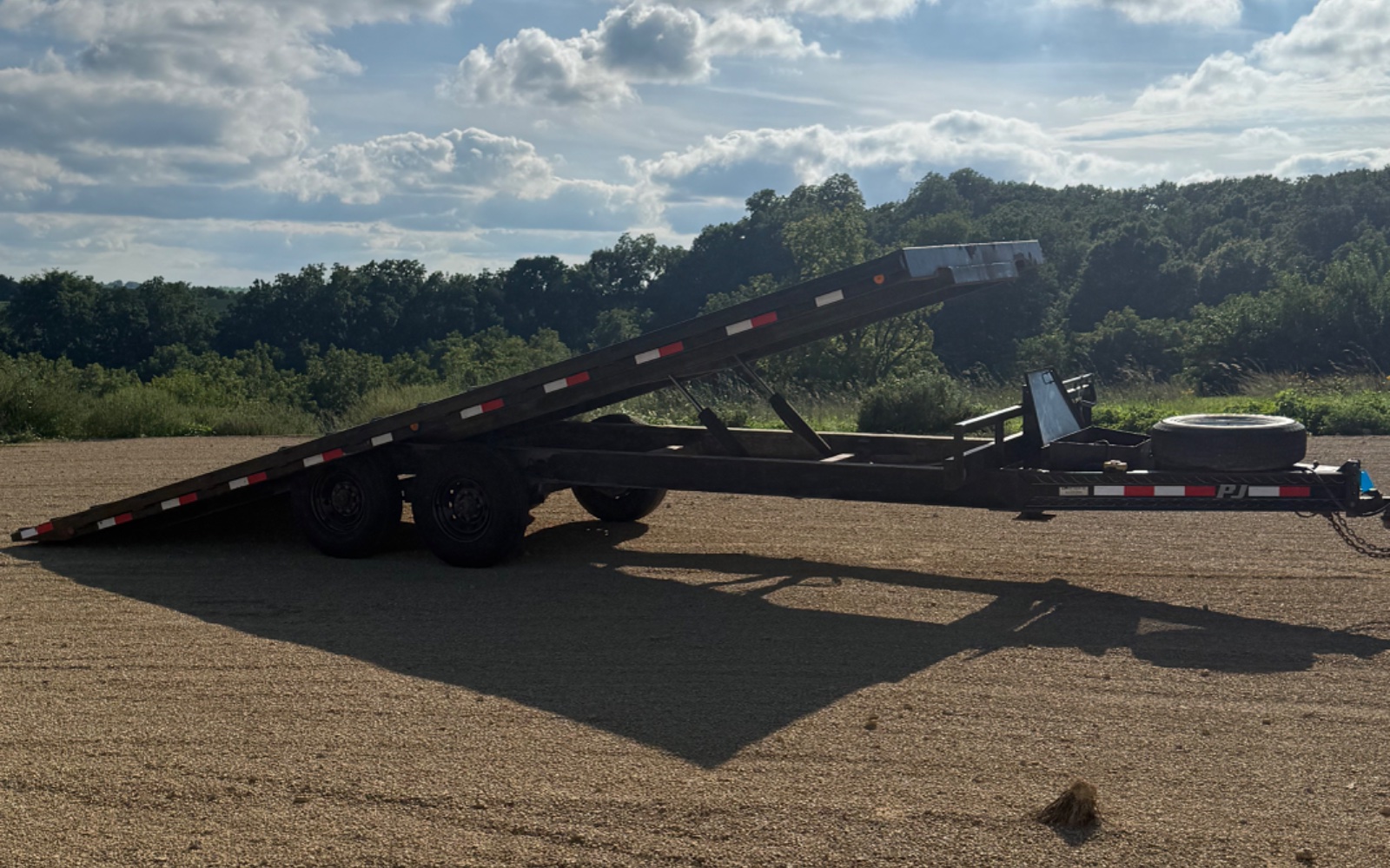 22 foot deck over tilt equipment trailer at Southern Wisconsin Trailer Rentals in Monroe, WI