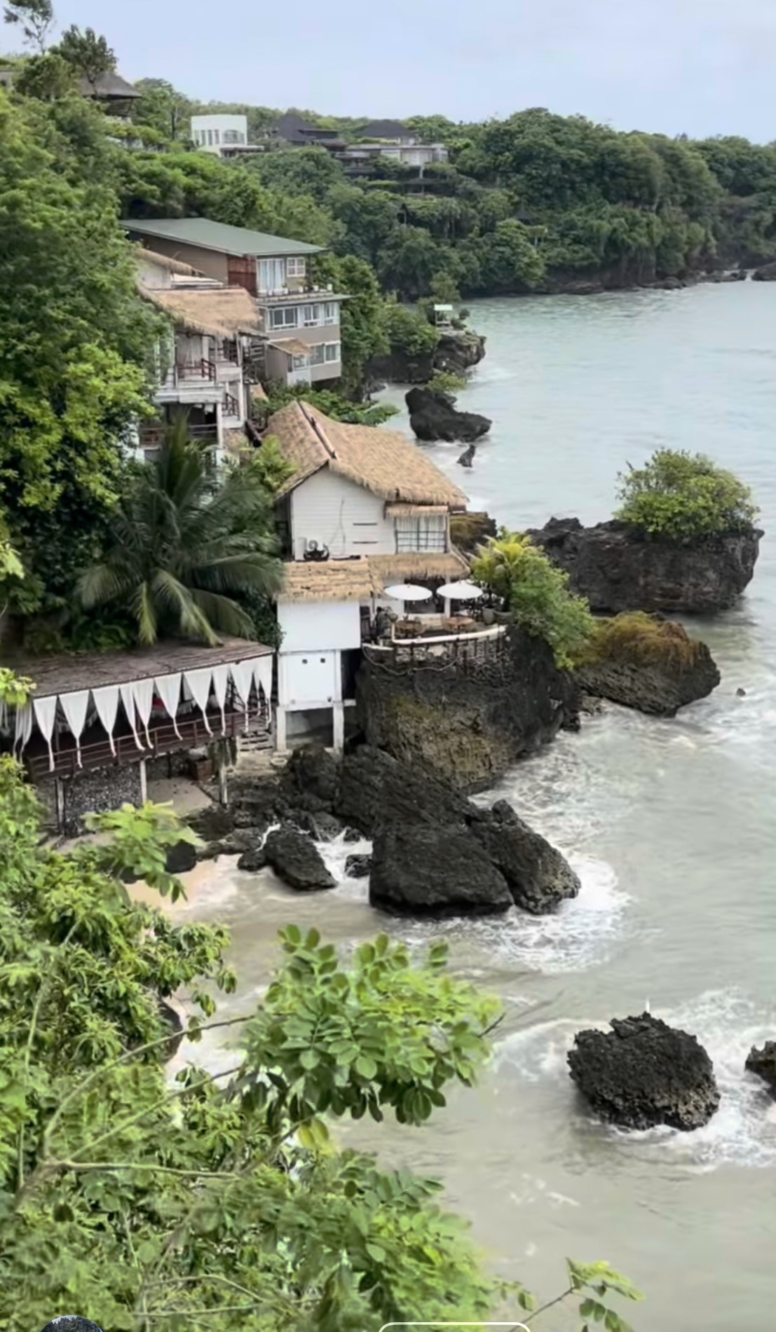 Aerial view of the Uluwatu coastal village
