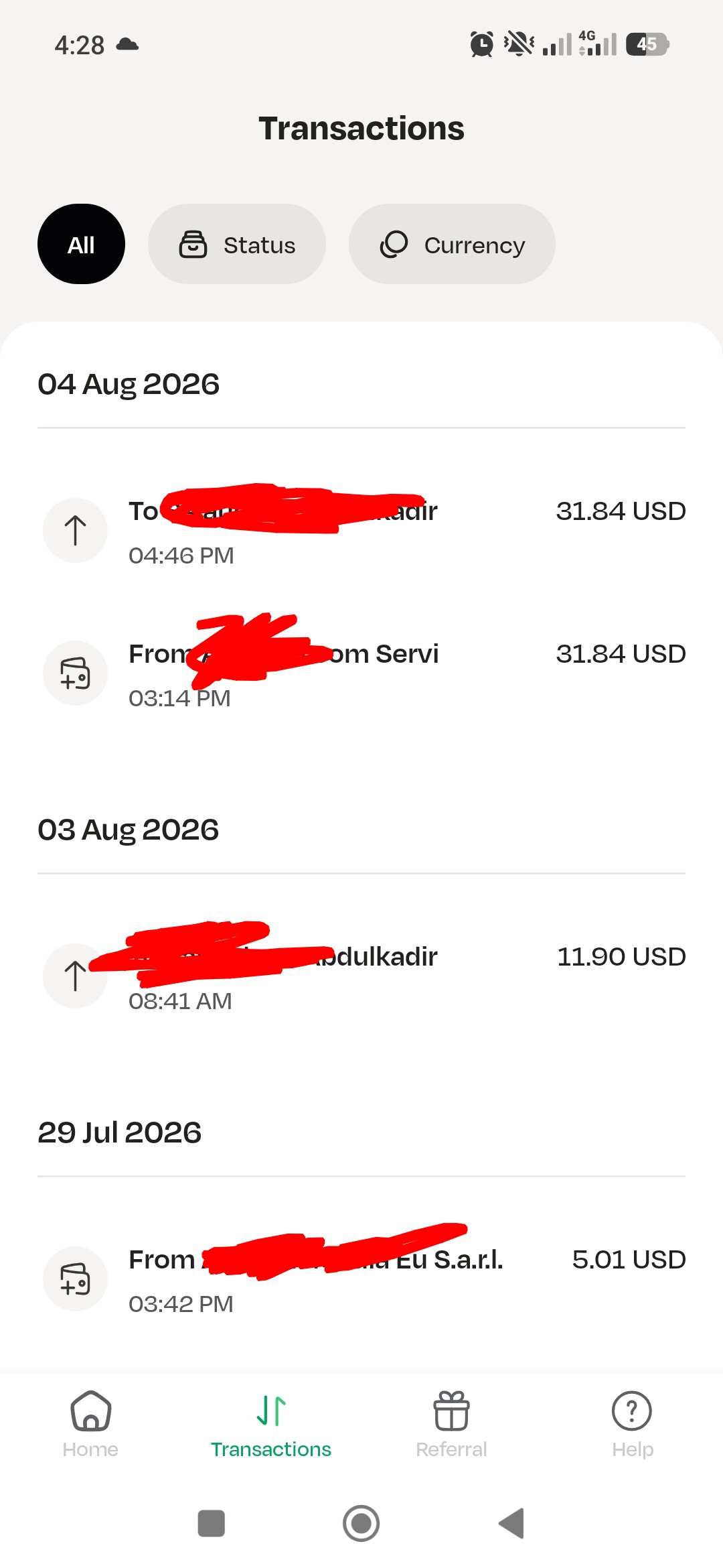 Payment proof from personal experience