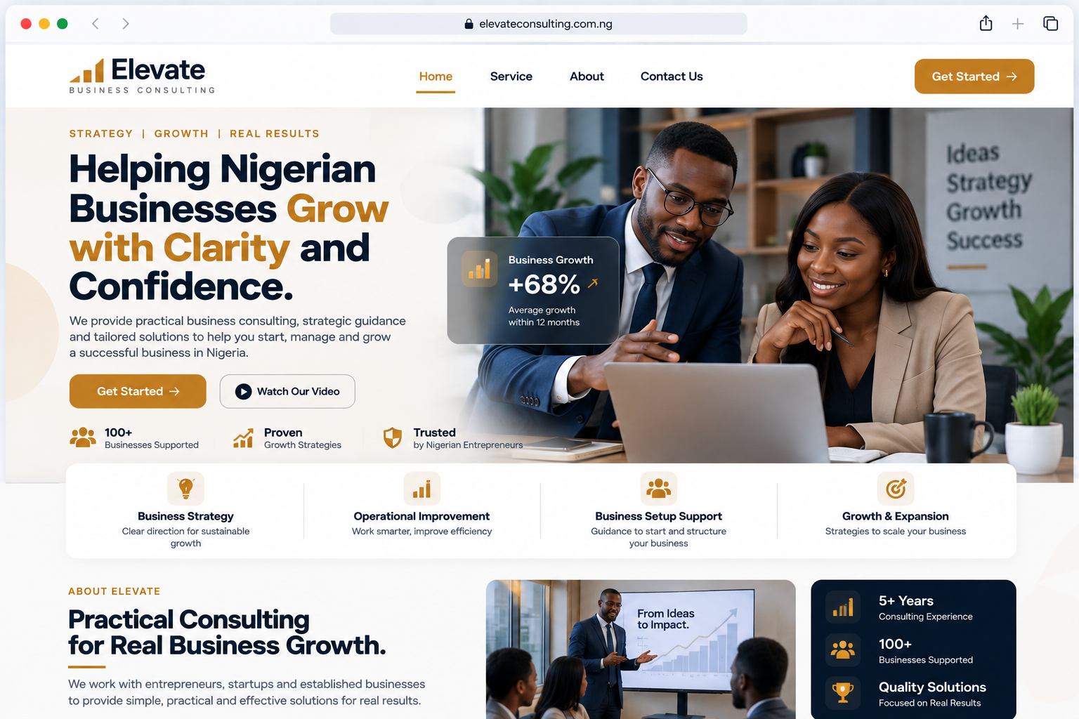 Electrical business website design