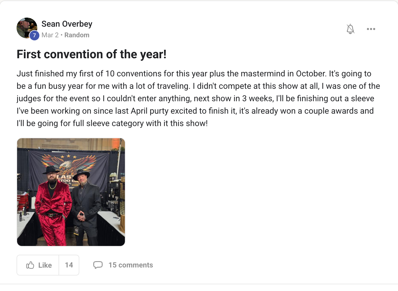 I was one of the judges for the event so I couldn&rsquo;t enter anything