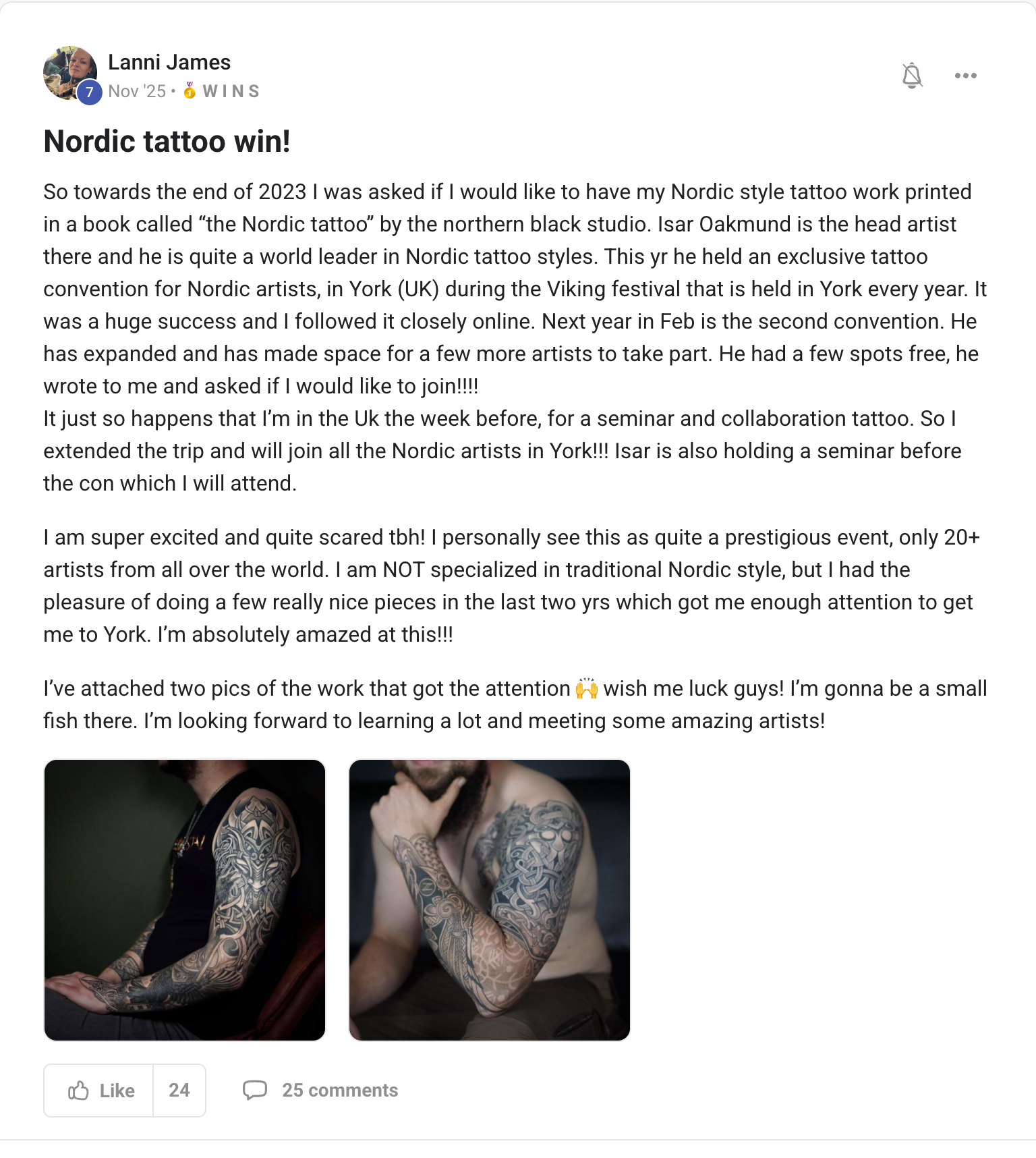 I was asked if I would like to have my Nordic style tattoo work printed in a book called &lsquo;the Nordic tattoo&rsquo;&hellip;