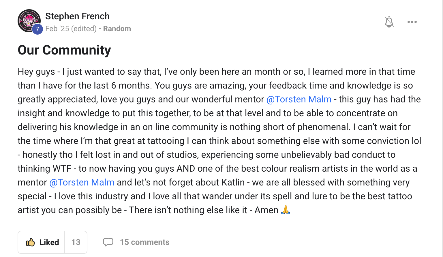 I&rsquo;ve only been here an month or so, I learned more in that time than I have for the last 6 months&hellip;