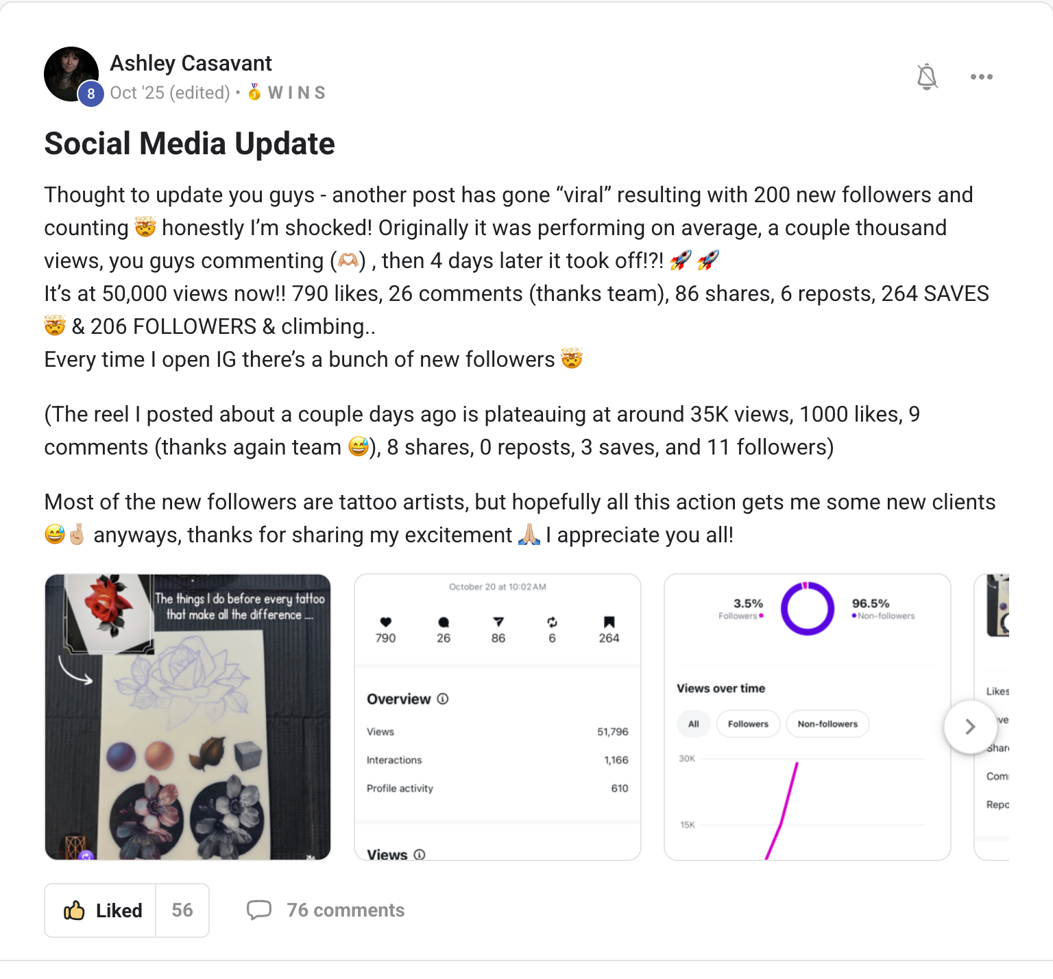 another post has gone "viral"&hellip; It&rsquo;s at 50,000 views now!!&hellip; & climbing..