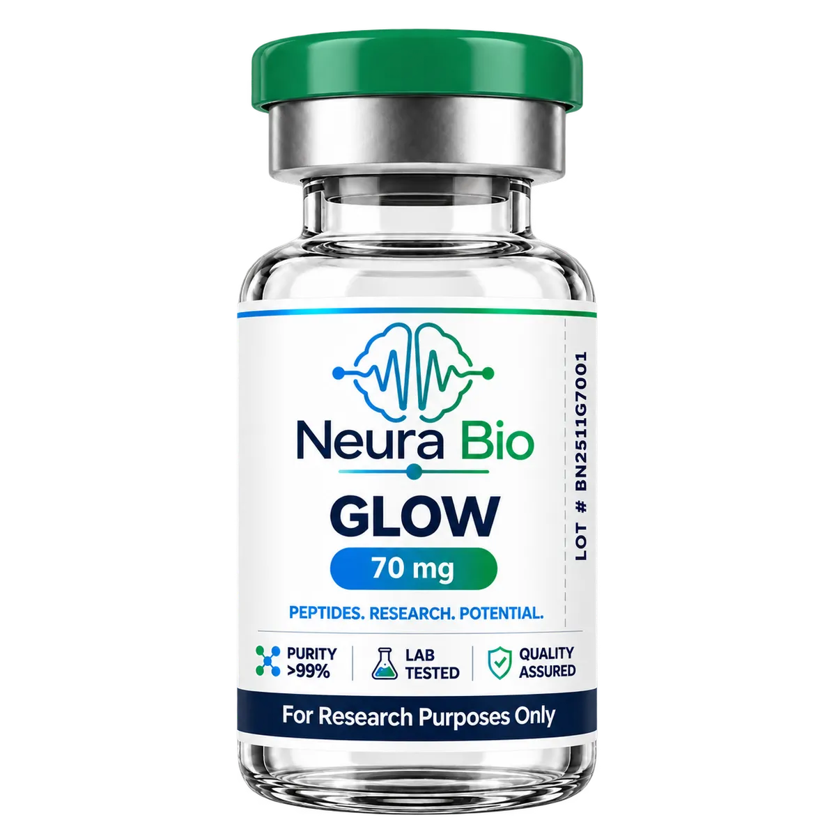 Neura Bio GLOW 70 mg research vial