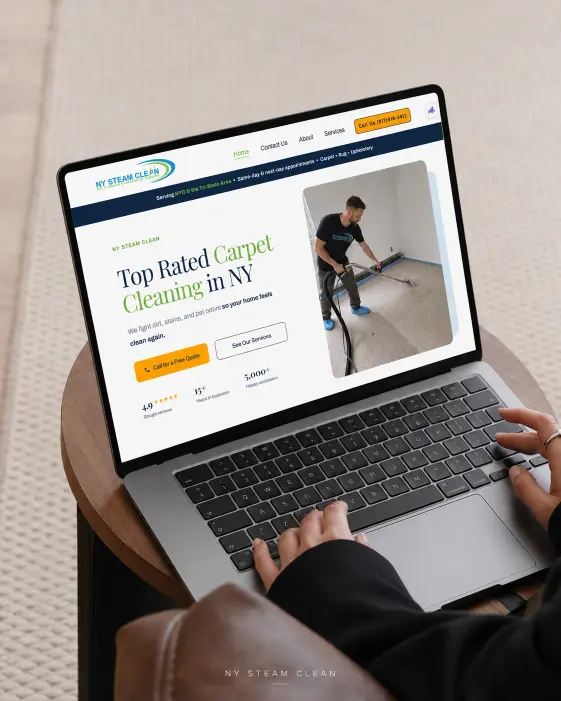 NY Steam Clean carpet cleaning website