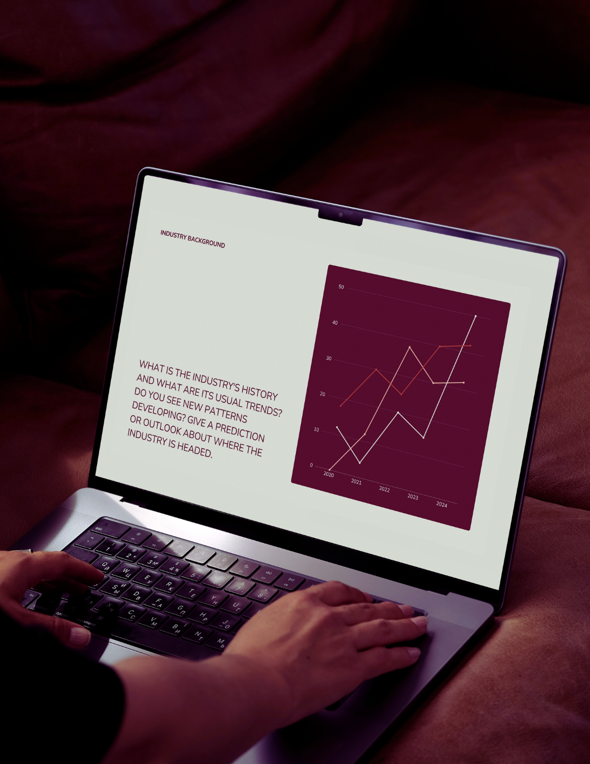 Laptop showing a custom website design