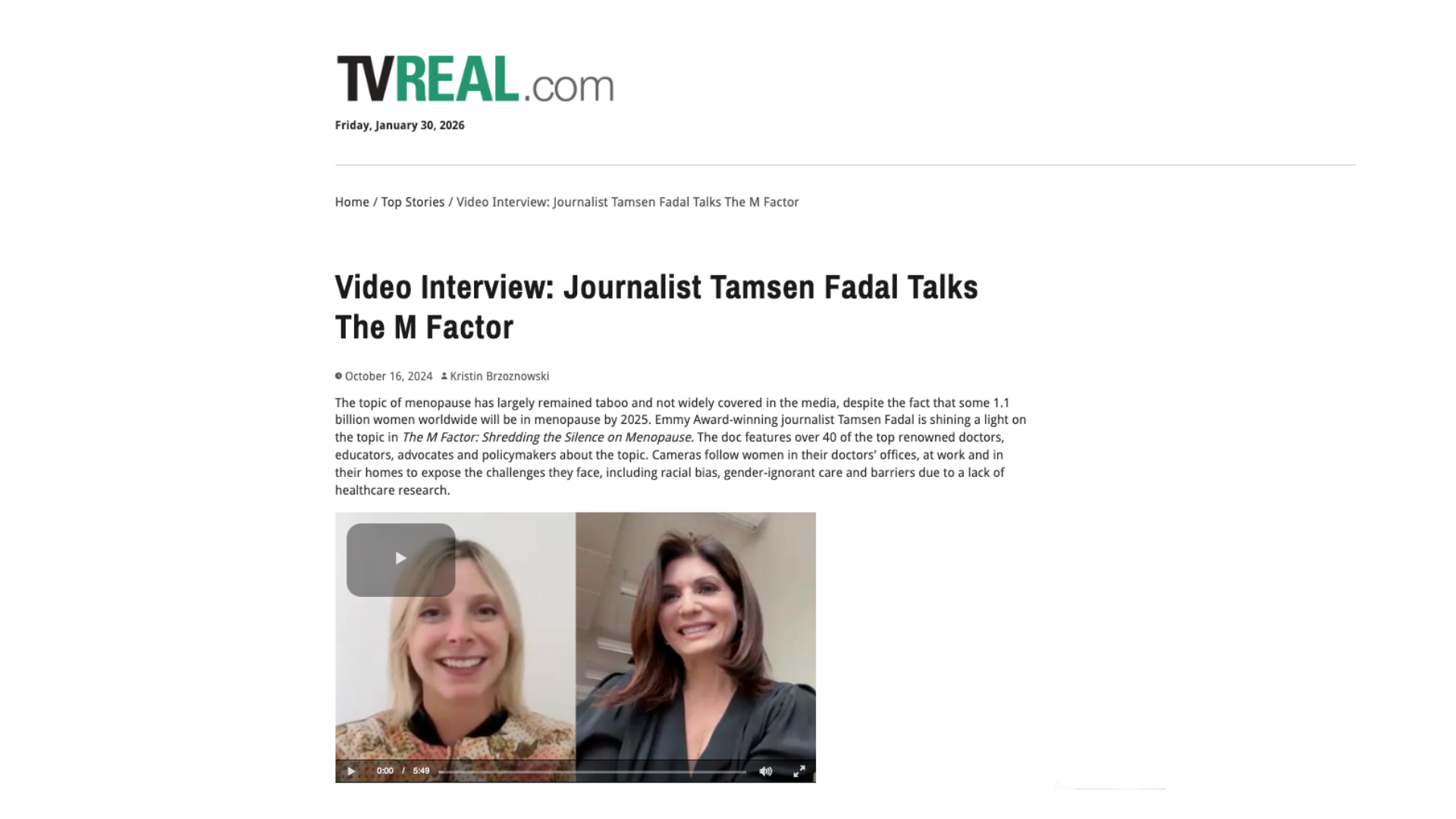 TV Real The M Factor Film