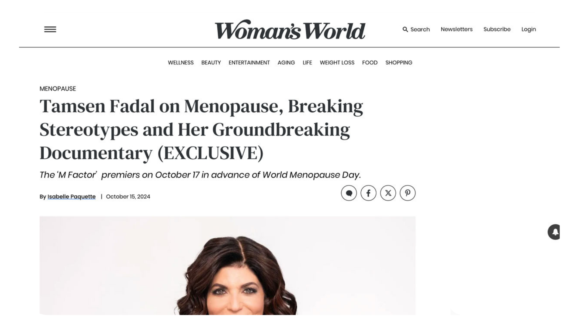 Woman’s World The M Factor Film ress