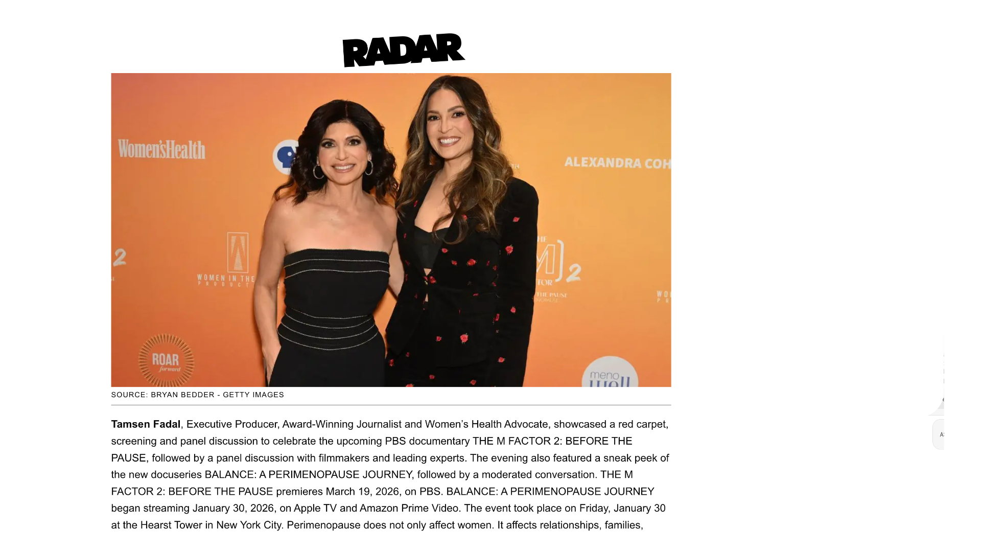 Radar The M Factor Press Feature