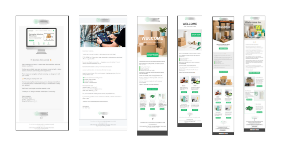Email templates/Copywriting- Maropost