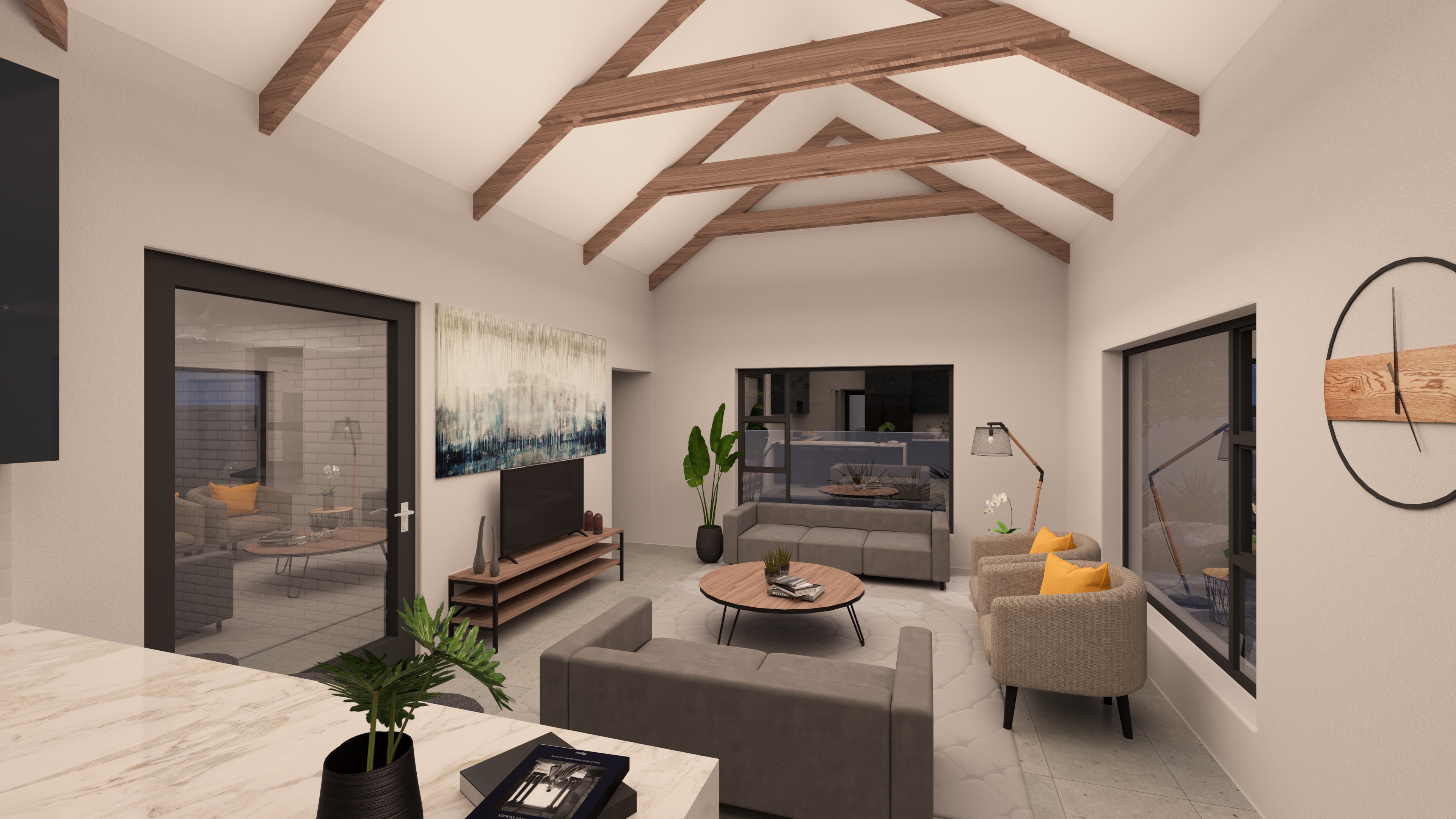 Outeniquasbosch luxury architectural interior looking out to nature