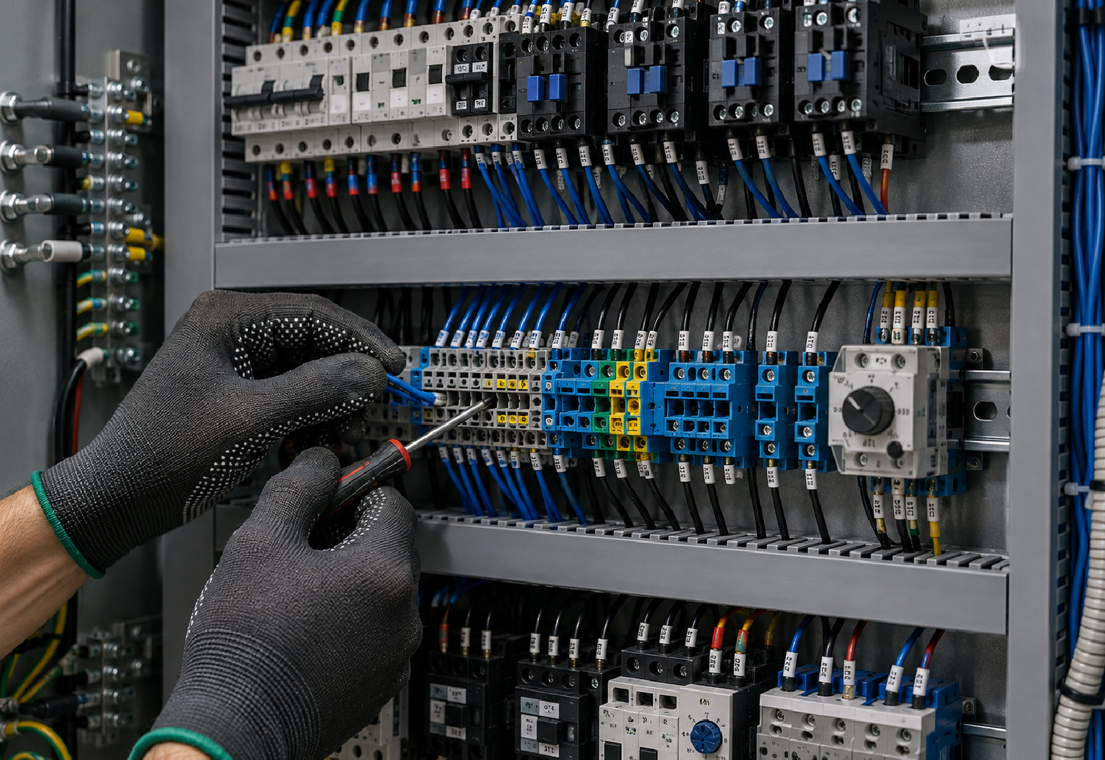 Armado, cableado, rotulado o pruebas de un tablero eléctrico