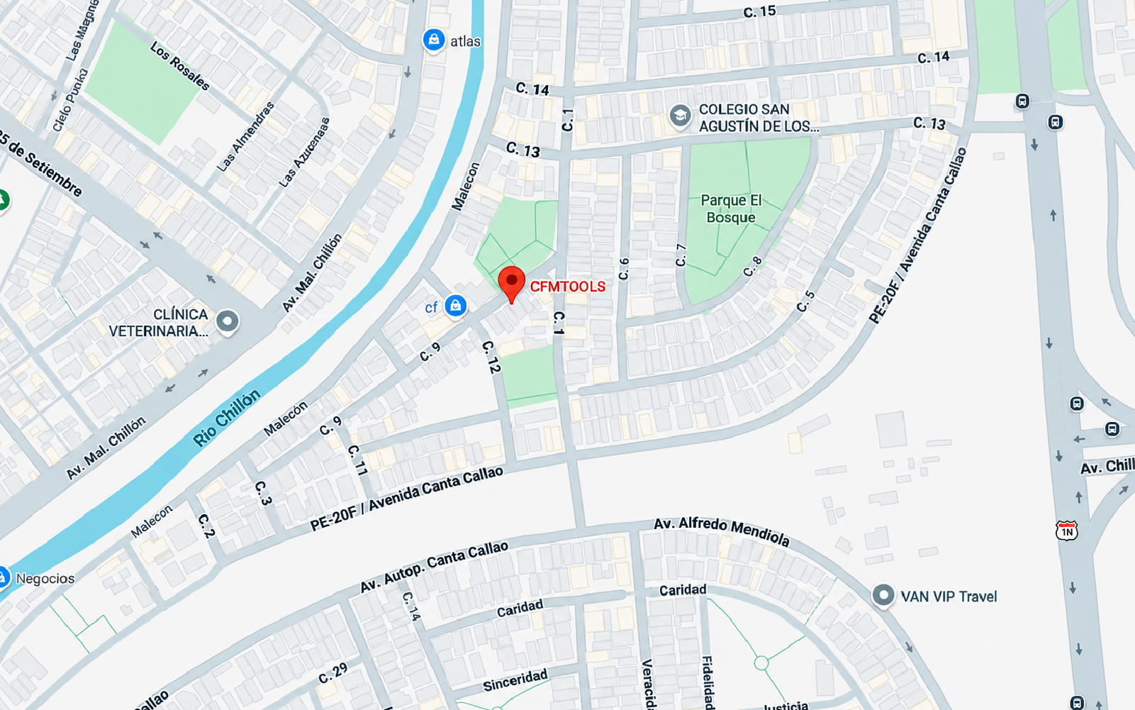 Mapa de referencia o fotografía autorizada de la ubicación en Los Olivos