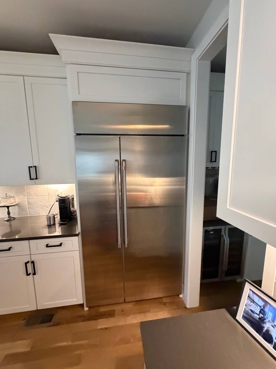 Stainless steel French-door refrigerator installation — Denver metro