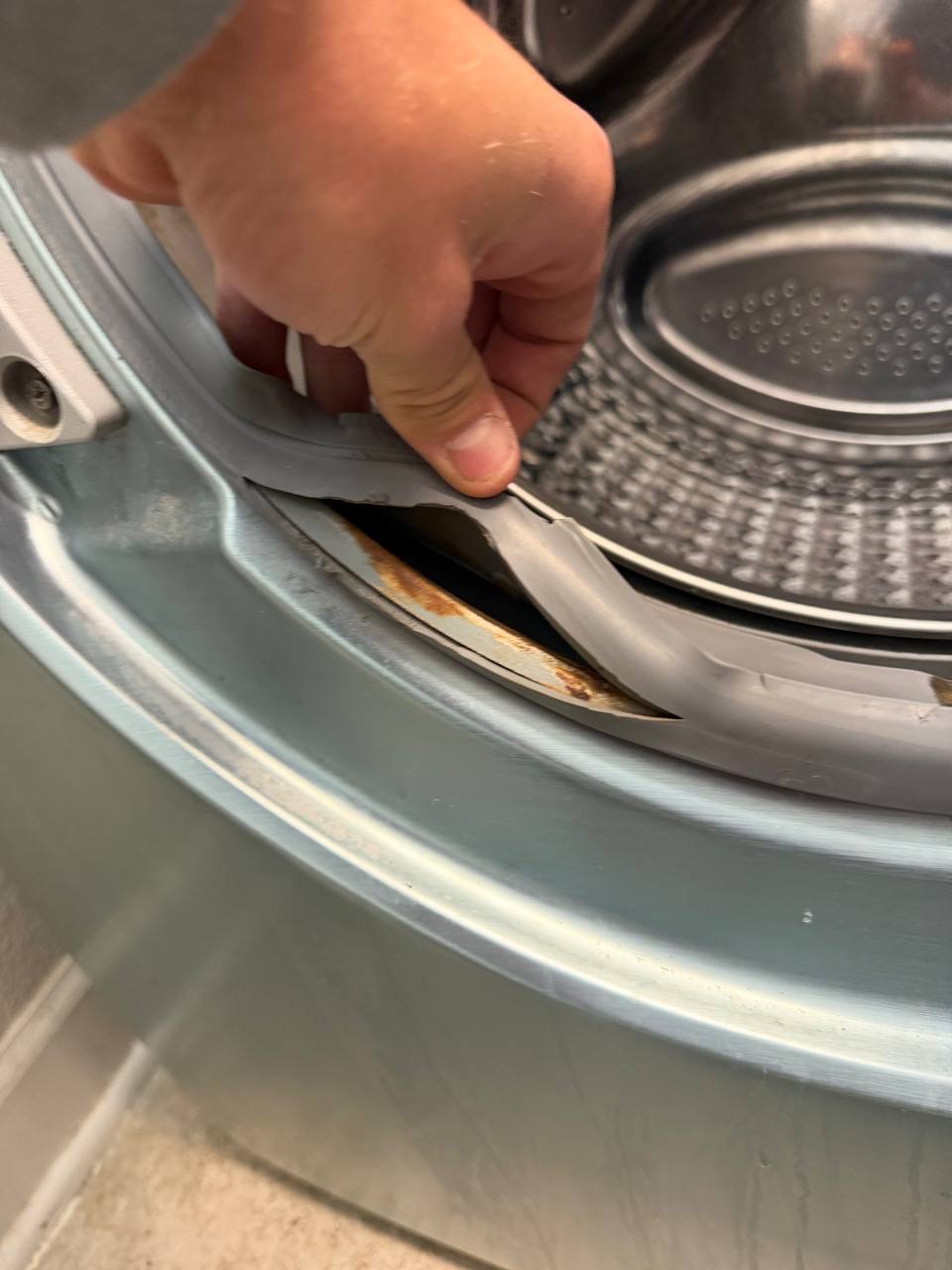 Washer inner drum seal removal and inspection — Denver metro
