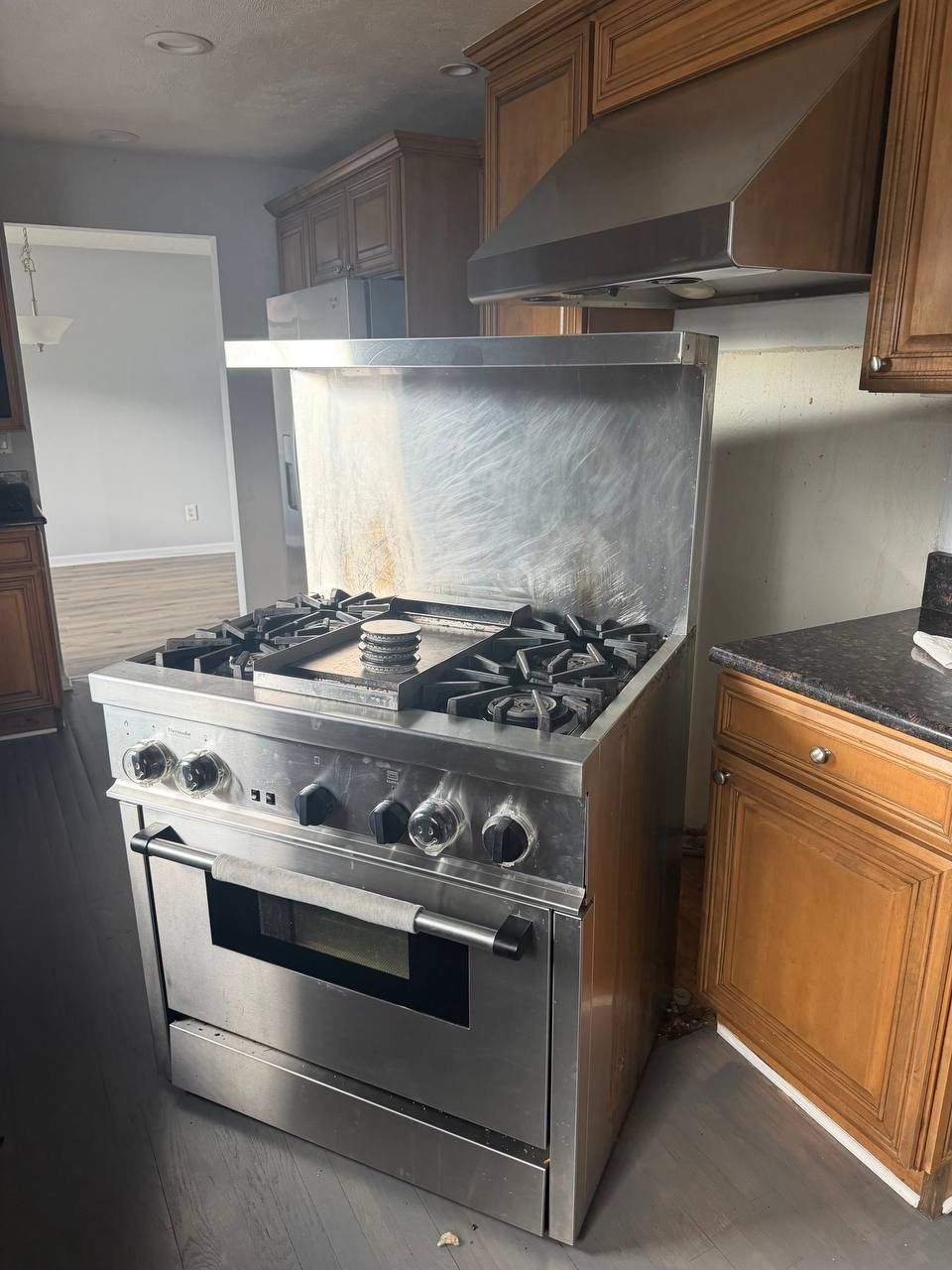 Stainless steel range installation in a Denver kitchen