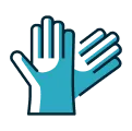 Cleaning gloves icon
