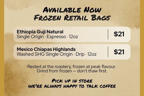 frozen bags of coffee 