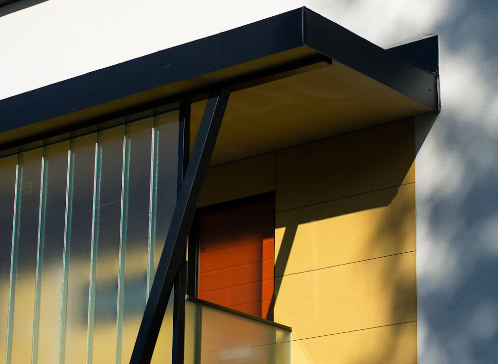 Shade structure over a home patio