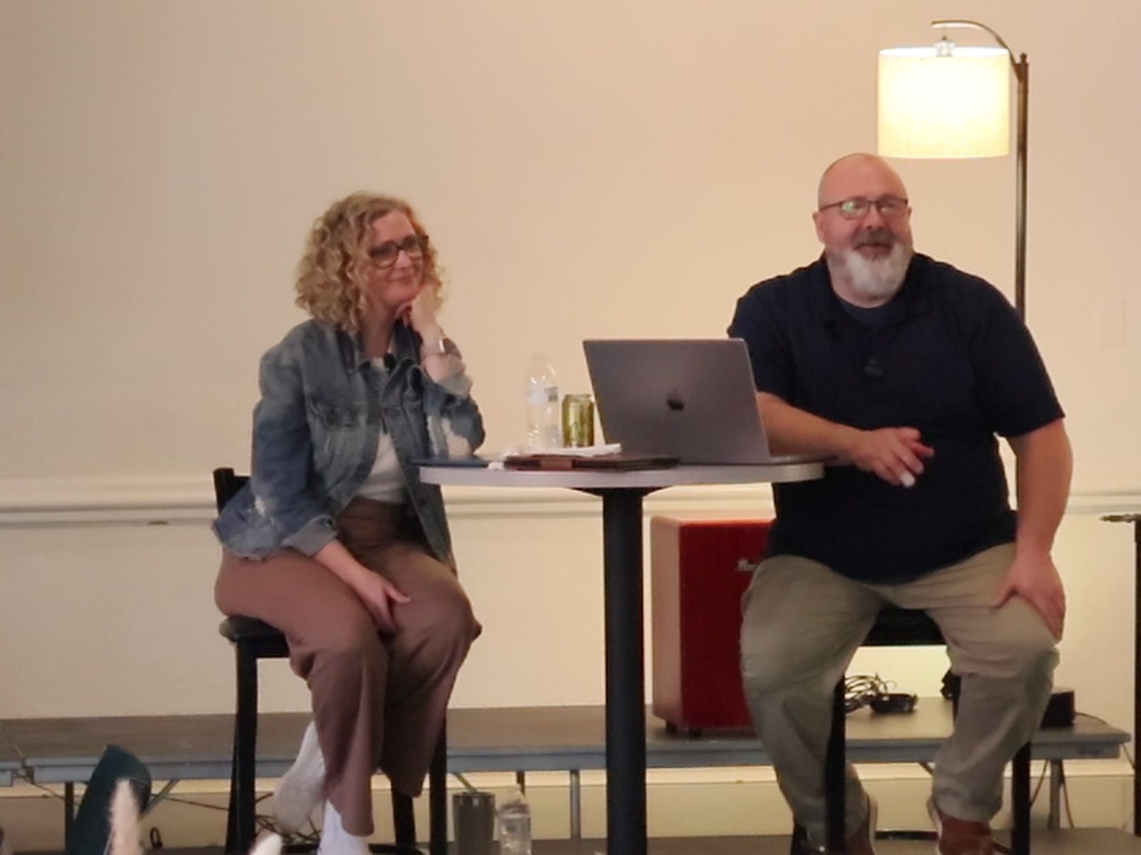 David and Margo Farwell smiling together while teaching at CO