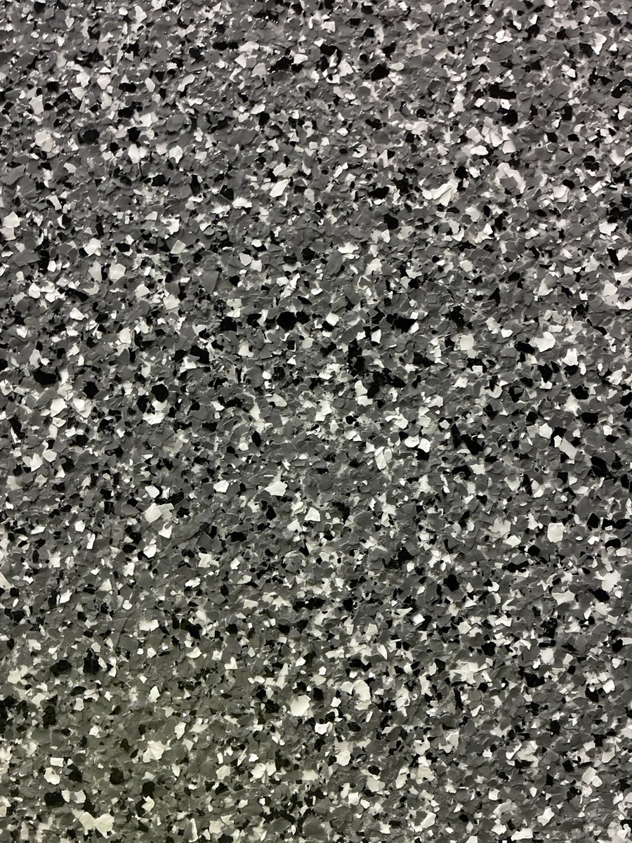 Overcast epoxy flake color sample
