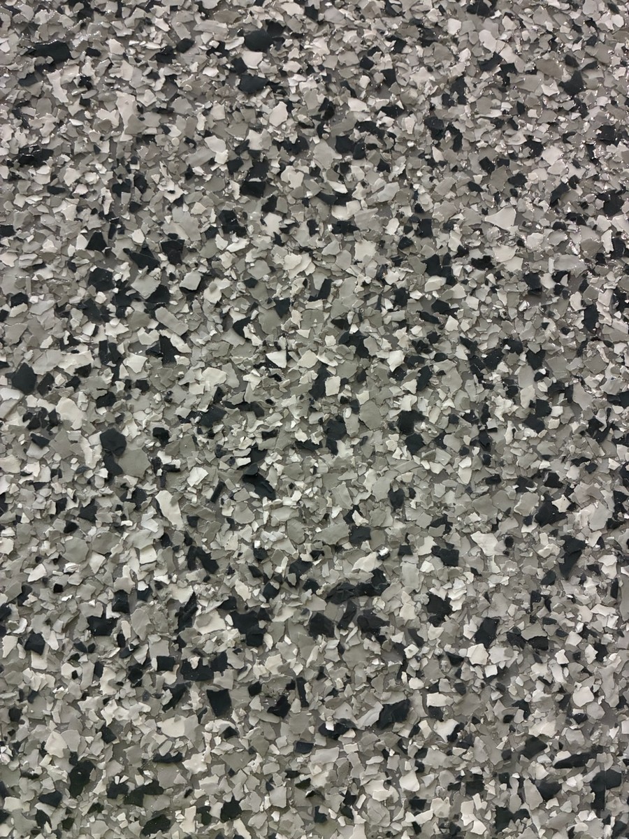 Gravel epoxy flake color sample