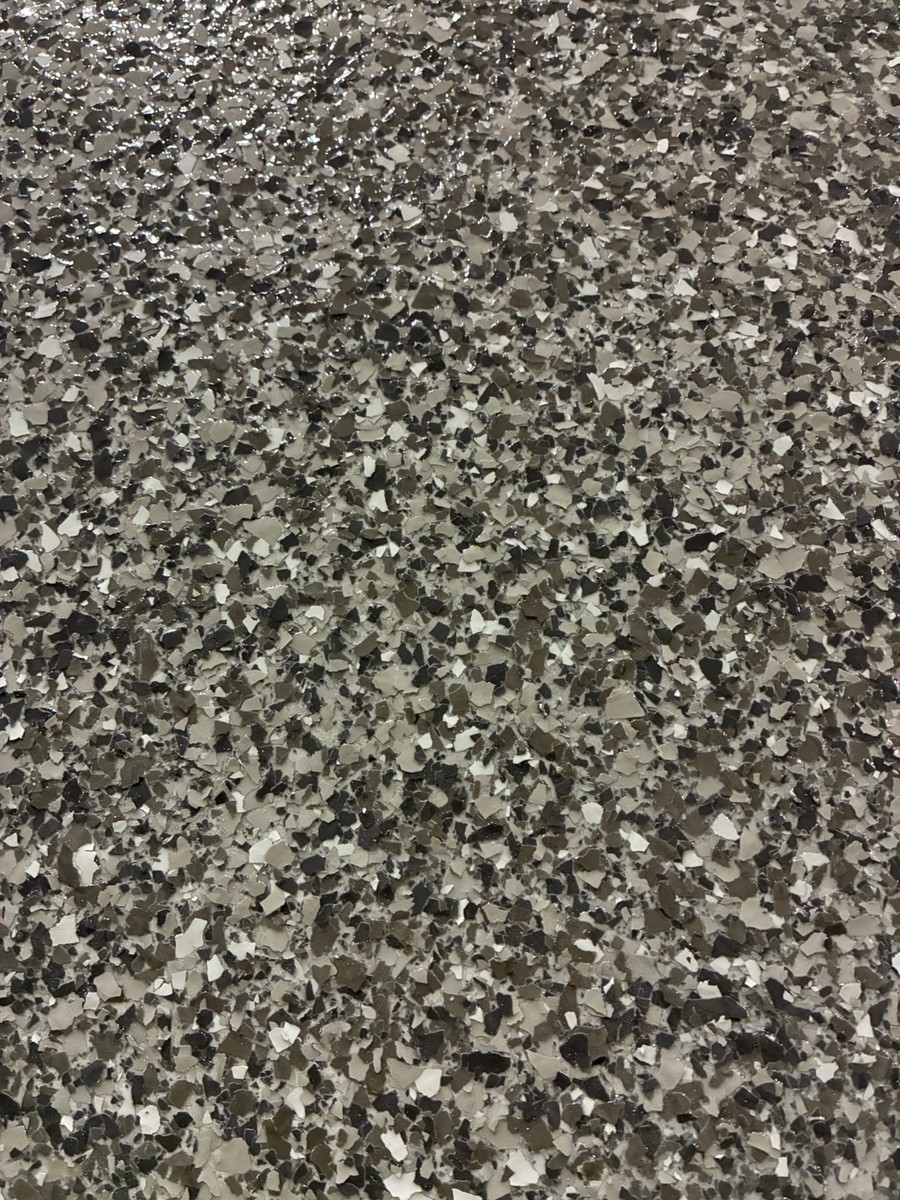 Twilight epoxy flake color sample