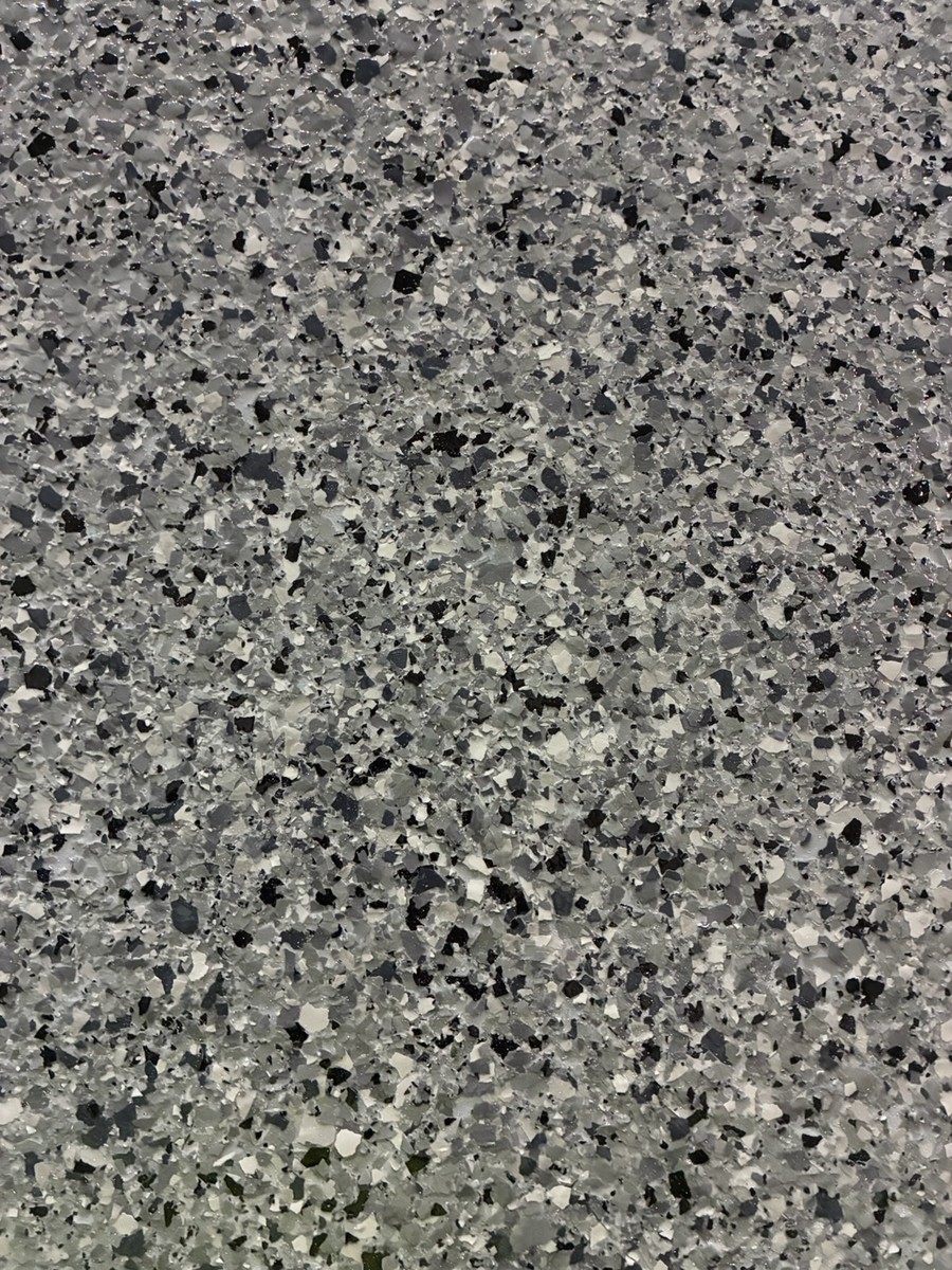 Nightfall epoxy flake color sample