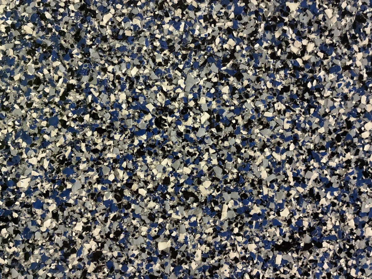 Orbit epoxy flake color sample