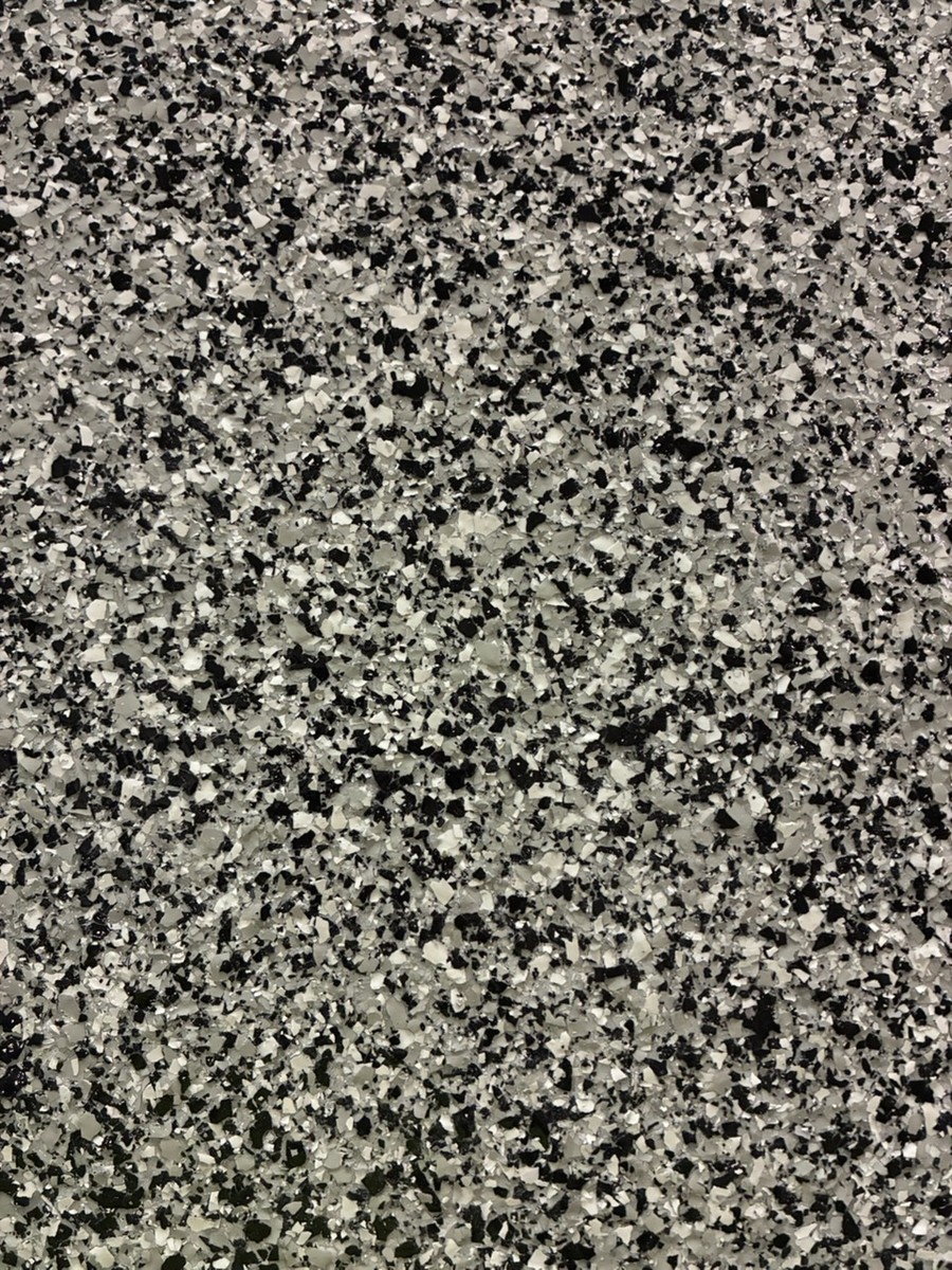 Domino epoxy flake color sample