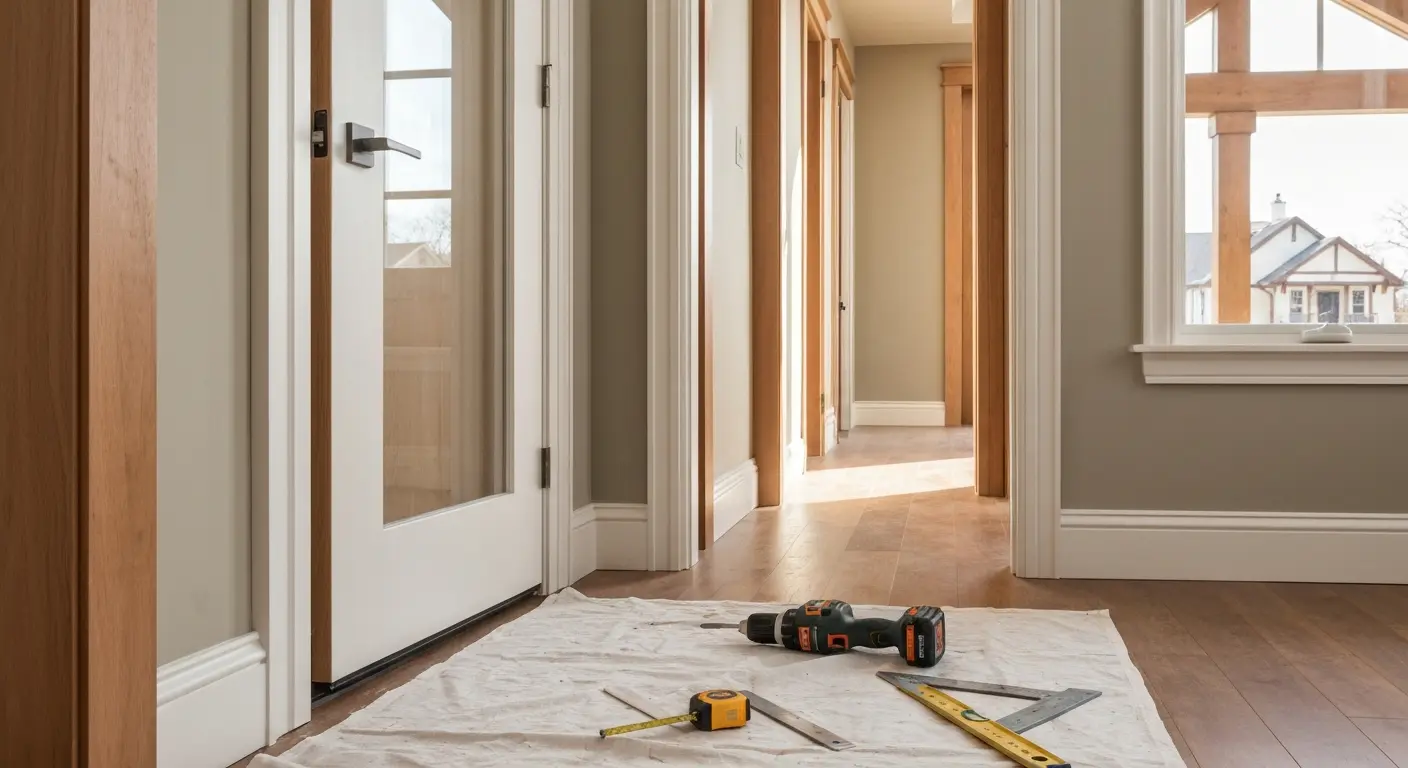 Interior door installation